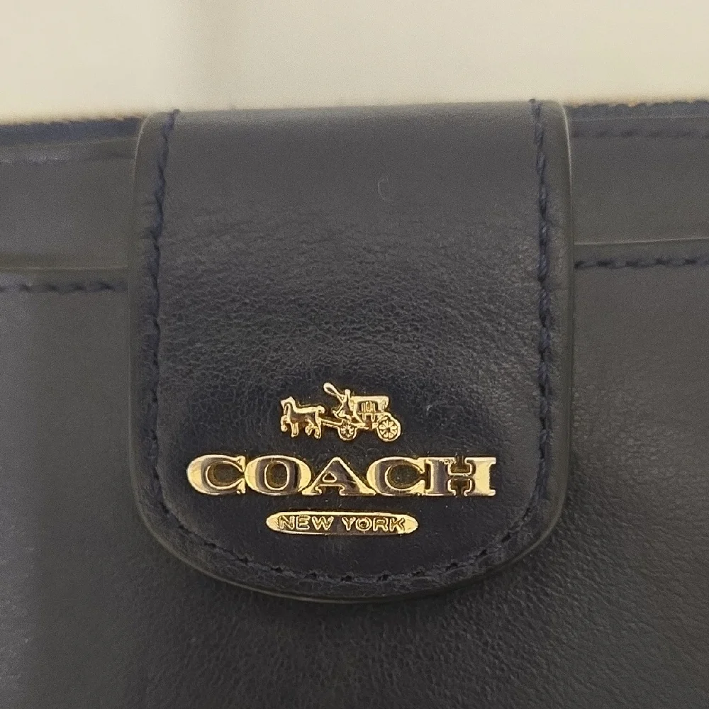 Coach Blue Leather Wristlet - Picture 2 of 14